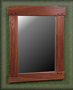 Arts and Crafts Mission style Mirror with shelf. Arts and Crafts Mission style Mirror with shelf.
